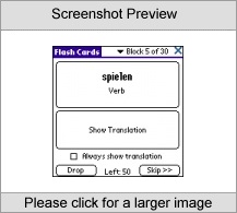 LingvoSoft FlashCards German <-> Polish for Palm OS Screenshot